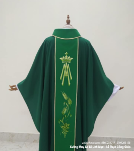Mẫu áo lễ linh mục màu xanh đẹp