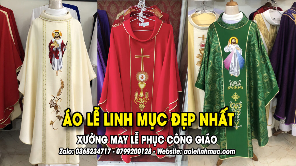 Mẫu Áo lễ linh mục đẹp nhất - Xưởng may lễ phục công giáo