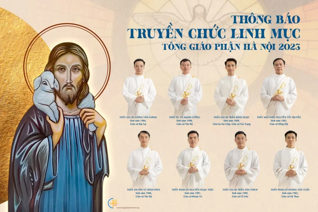 Toà TGP Hà Nội thông báo truyền chức linh mục 2023